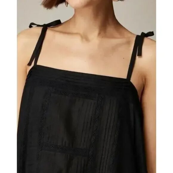 J.Crew Handkerchief Midi Dress, Black, M - Picture 4 of 6